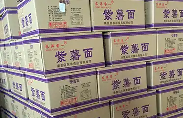 Sind lila Süßkartoffel-Nudelkuchen frittiert? Dongyang Foods verwendet ein nicht frittiertes Verfahren.